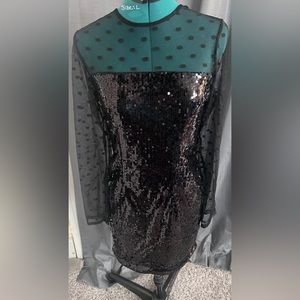 Black Sequin Dress